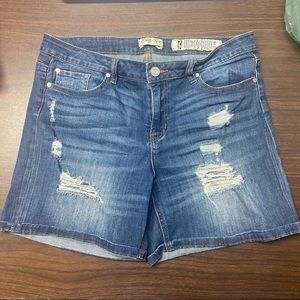Indigo Rein Denim Jean Shorts Distressed
